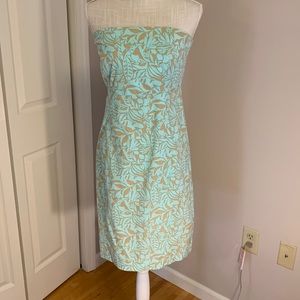 Tube top floral dress